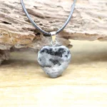 Necklace with black labradorite heart pendant