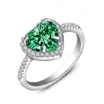 ARIA green heart ring