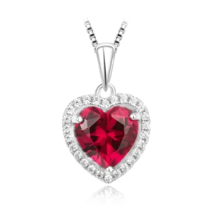 Red heart necklace JENNA - 925 sterling silver