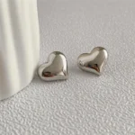 Boucles d'oreilles cœur argent ISALIA