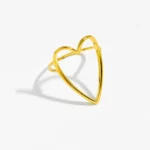 Gold heart ring LILIA - 925 sterling silver