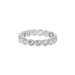 Bague argent multi cœurs incrustés de cristal AMANDA